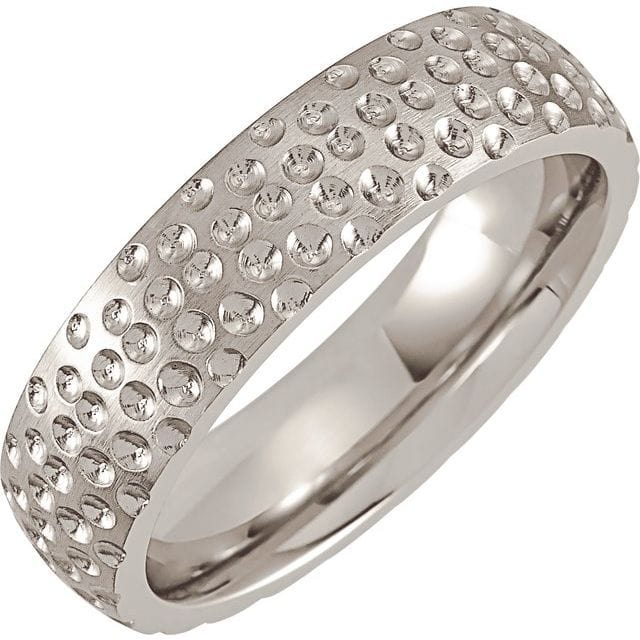 saveongems Jewelry 6mm / 7.0 Cobalt 6 mm Patterned Band