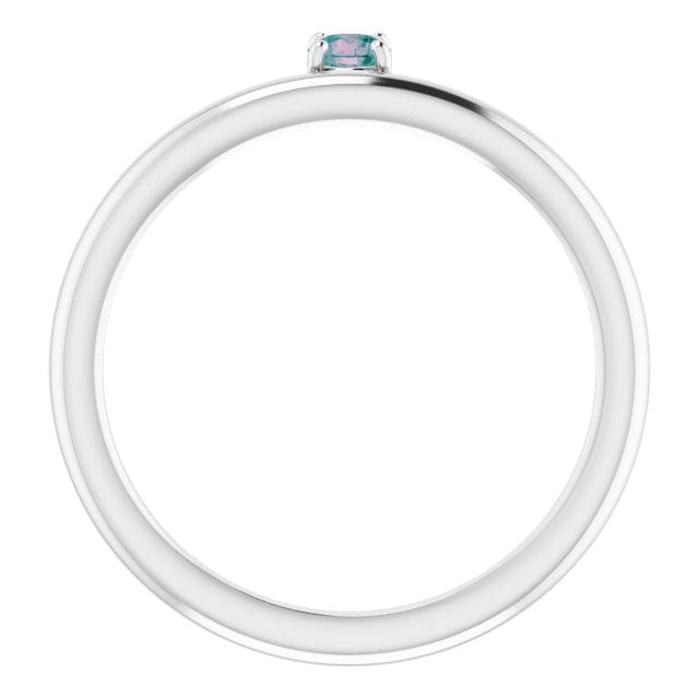 saveongems Jewelry Alexandrite Asymmetrical Stackable Ring