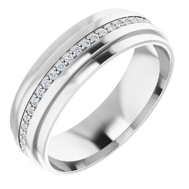 saveongems Jewelry 7mm / 11.5 / 14K White Eternity Band 14K gold