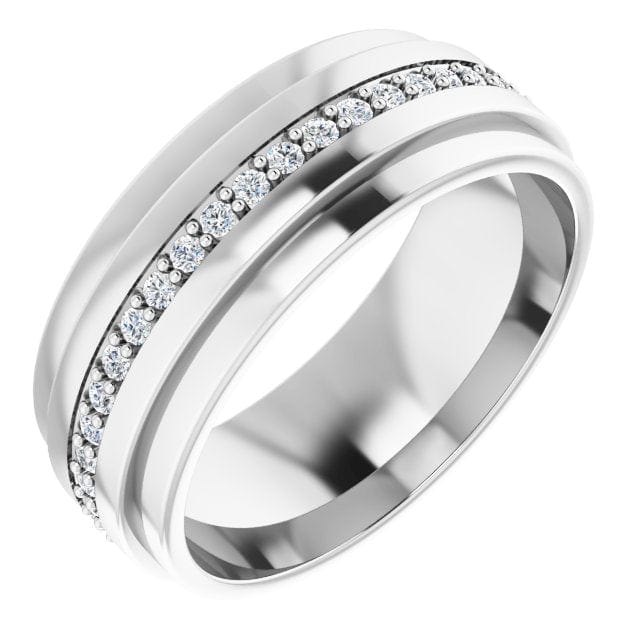 saveongems Jewelry 7mm / 6.5 / 14K White Eternity Band 14K gold