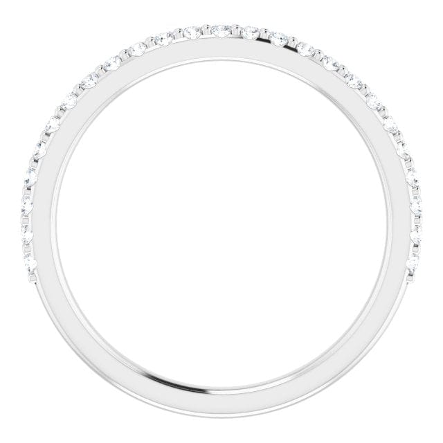saveongems 14K White 1/4 CTW Natural Round Diamond Band