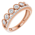 saveongems Jewelry 1 ctw (3mm) / 6.00 / 14K Rose Diamond Granulated Ring