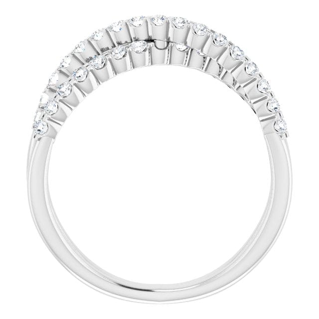 saveongems Accented Diamond Criss-Cross Ring