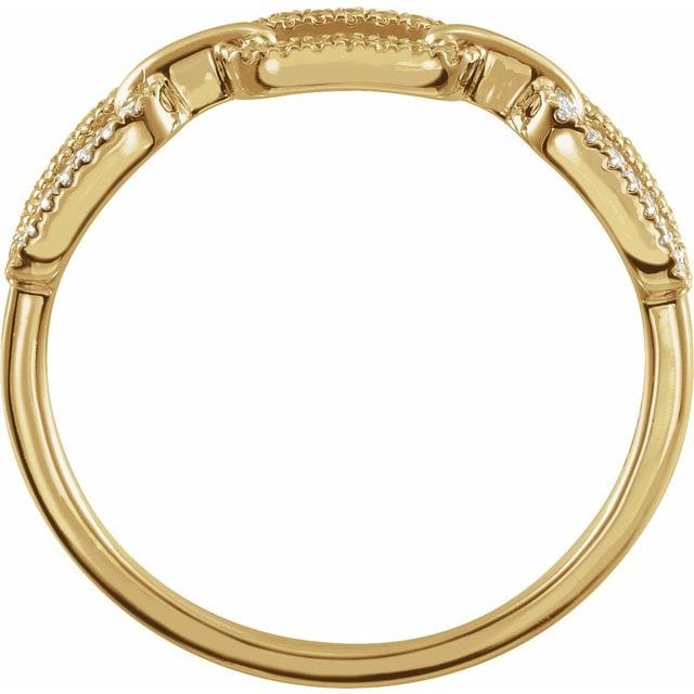 saveongems Jewelry 14K 1/6 CTW Natural Diamond Chain Link Ring
