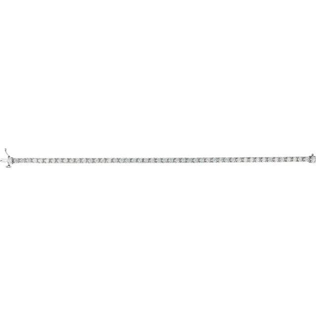 saveongems Diamond Tennis Bracelet 7.25" 1-5 Carat Total Weight Round