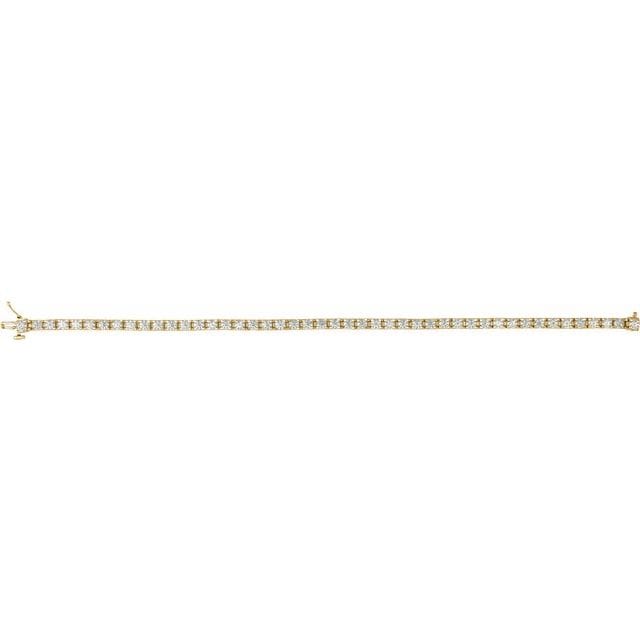 saveongems 14K Natural Diamond Line 7 1/4" Bracelet
