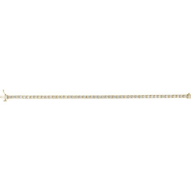 saveongems Diamond Tennis Bracelet 7.25" 1-5 Carat Total Weight Round