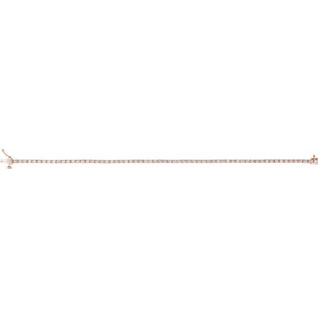 saveongems 14K Natural Diamond Line 7 1/4" Bracelet
