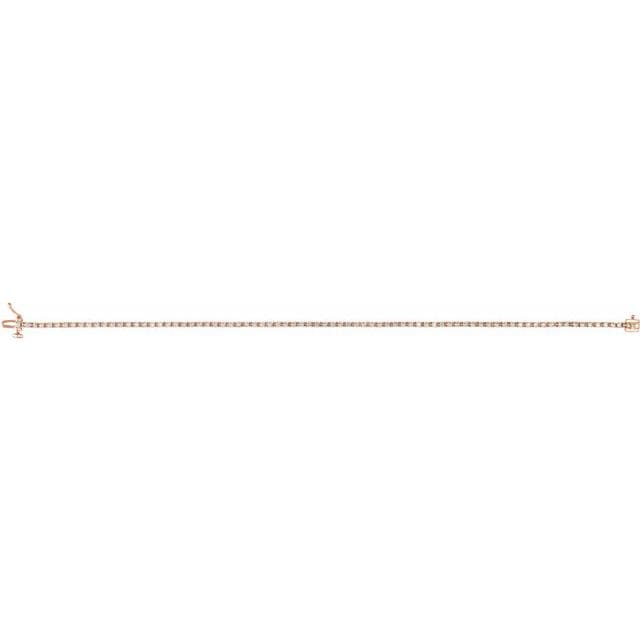 saveongems Diamond Tennis Bracelet 7.25" 1-5 Carat Total Weight Round