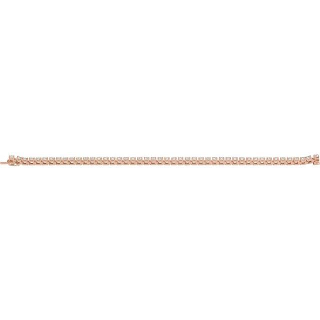 saveongems 14K Natural Diamond Line 7 1/4" Bracelet