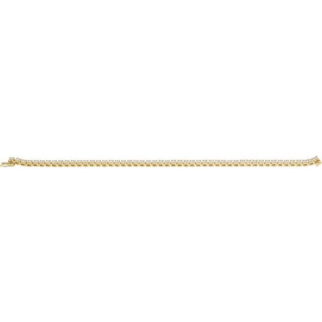 saveongems 14K Natural Diamond Line 7 1/4" Bracelet