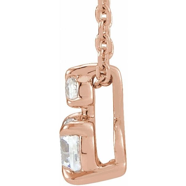 saveongems Accented Claw-Prong Necklace 16-18" 1/4-1 Carat Total Weight