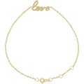 saveongems Jewelry 17.7 x 9.1 mm / 6 1/2-7 1/2 In / 14K Yellow Love Bracelet 6.5-7.6