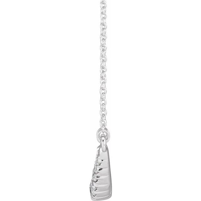 saveongems Jewelry Diamond French-Set Bar Necklace 18"