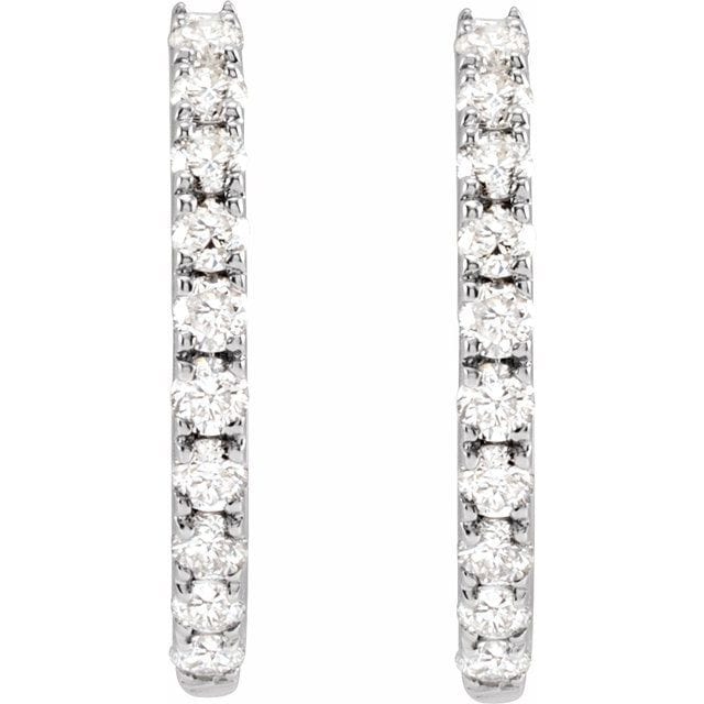 saveongems Jewelry Diamond Hoop Earrings