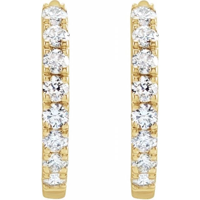 saveongems Jewelry Diamond Hoop Earrings