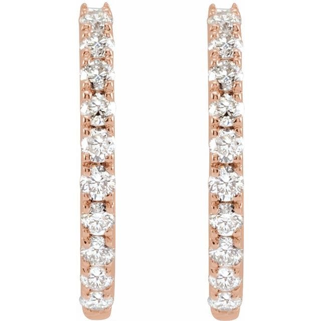 saveongems Jewelry Diamond Hoop Earrings
