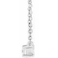 saveongems Straight Baguette Diamond Necklace 16-18