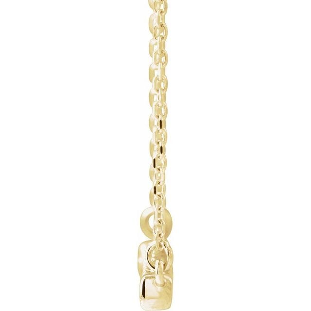 saveongems French-Set Bar 18" Necklace 1/8 Carat Total Weight