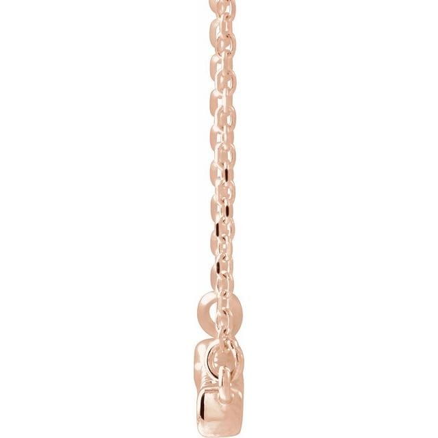 saveongems French-Set Bar 18" Necklace 1/8 Carat Total Weight