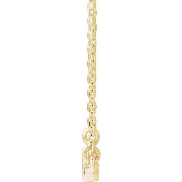 saveongems French-Set Bar 18" Necklace 1/8 Carat Total Weight