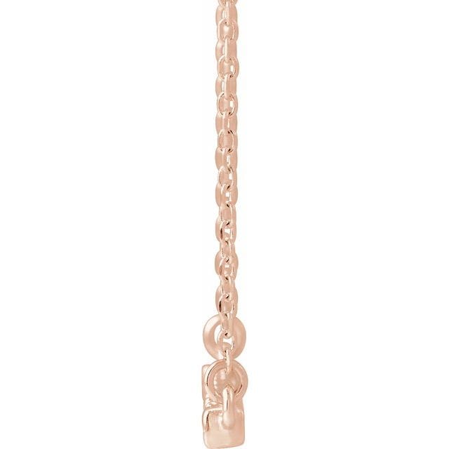 saveongems French-Set Bar 18" Necklace 1/8 Carat Total Weight