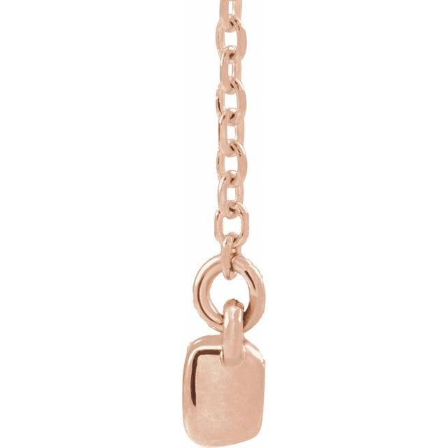 saveongems French-Set Bar 18" Necklace 1/8 Carat Total Weight