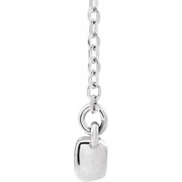 saveongems French-Set Bar 18" Necklace 1/8 Carat Total Weight