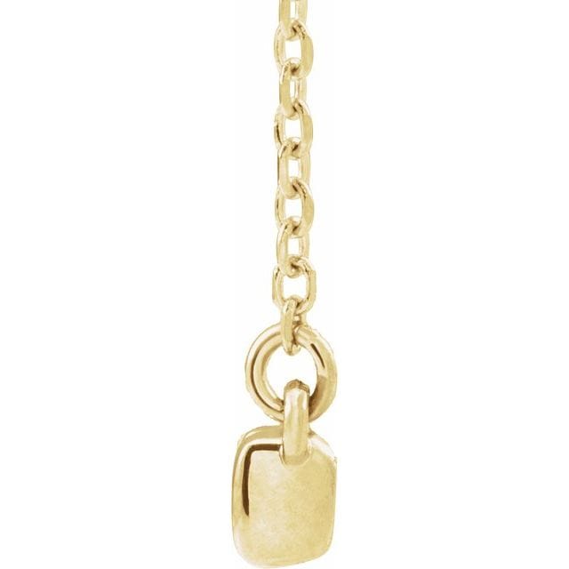 saveongems French-Set Bar 18" Necklace 1/8 Carat Total Weight