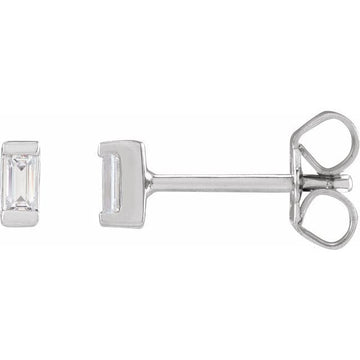 saveongems .08 ctw (3 x 1.5mm) / SI G-H / 14K White Straight Baguette Channel Set .08-3/8 Carat Total Weight