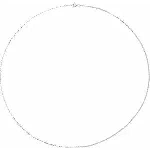 saveongems Jewelry 16 Inch / 14K White Rolo Chain Necklace 14K gold