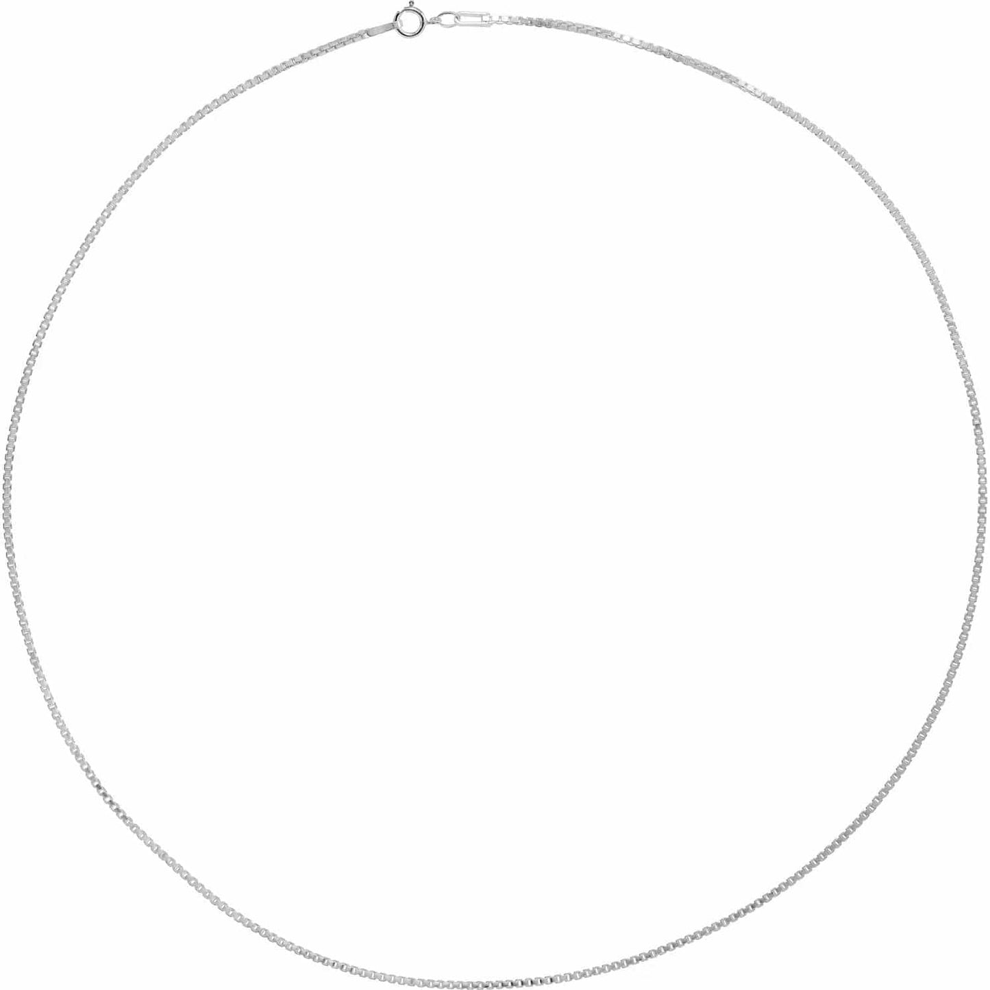 saveongems Jewelry 1.3mm / 7 Inch (Bracelet ONLY*) / 14K White Diamond-Cut Box Chain Bracelet
