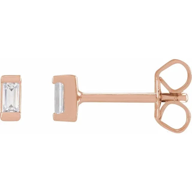 Save On Diamonds Baguette Diamond Earrings (Bezel Set) .08 CTW