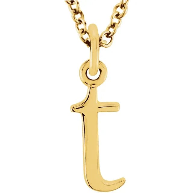 Save On Diamonds 14K Lowercase custom Initial 16" Necklace (Gold)