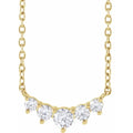 Save On Diamonds Jewelry 14k Yellow Gold Lab-Grown Diamond Graduated Stone Necklace 1/3 CTW  (18