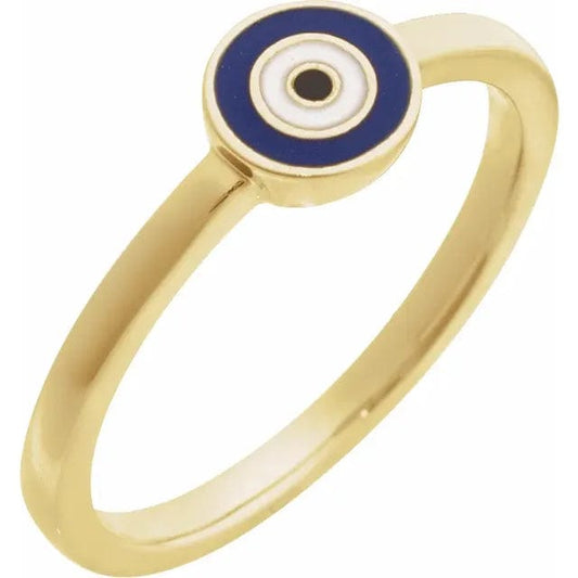 Save On Diamonds Jewelry Evil Eye Ring 14K Gold