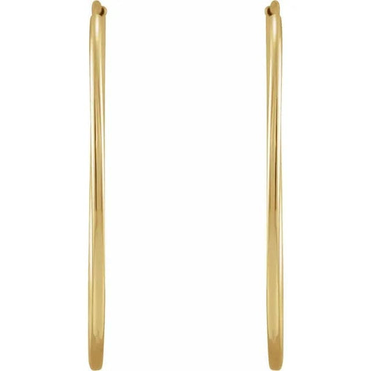 Save On Diamonds Jewelry 14K Gold Flexible Endless Tube Hoop Earrings