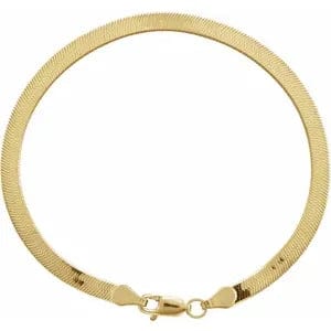 Save On Diamonds Flexible Gold Herringbone Bracelet