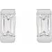 Save On Diamonds Baguette Diamond Earrings Bezel Set .08 CTW