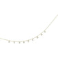 Save On Diamonds Station Bezel Set Cubic Zirconia Necklace 14k yellow gold 16”