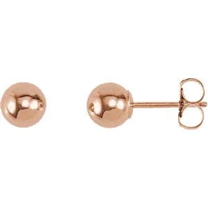 Save On Diamonds 5 mm / Rose Ball Earrings