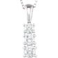 saveongems 3.4 mm:: 1/2 CTW / I1 G-H / 14K White 14K Natural Diamond Graduated 18" Necklace