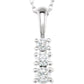 saveongems 3.4 mm:: 1/3 CTW / I1 G-H / 14K White 14K Natural Diamond Graduated 18" Necklace