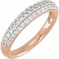 saveongems Jewelry 1/2 ctw (1.4mm) / 6.00 / 14K Rose Diamond Accented Ring
