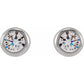 saveongems 14K Lab-Grown Round Diamond Earrings