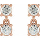 saveongems Jewelry Diamond Two-Stone Earrings .25 Carat Total Weight