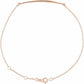 saveongems Jewelry 36.84 x 4.38 mm / 6 1/2-7 1/2 Inch / 14K Rose Curved Bar Bracelet
