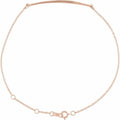 saveongems Jewelry 36.84 x 4.38 mm / 6 1/2-7 1/2 Inch / 14K Rose Curved Bar Bracelet