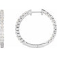 saveongems 30 mm / I1 / 14K White Natural Diamond Inside-Outside Hinged Hoop Earrings 14K Natural Diamond Inside-Outside Hinged Hoop Earrings