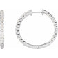 saveongems 30 mm :: 3 CTW / I1 G-H / 14K White 14K Natural Diamond Inside-Outside Hinged Hoop Earrings